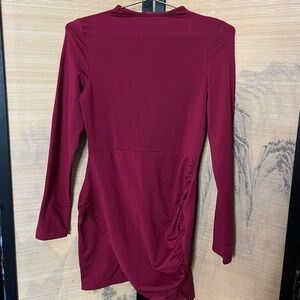 Elegant Red Long Sleeve Dress Valentine’s Day dress